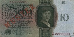 10 Reichsmark Spécimen DEUTSCHLAND  1924 P.175s fVZ