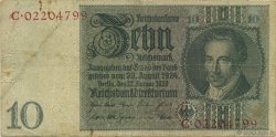10 Reichsmark ALEMANIA  1929 P.180b BC