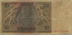 20 Reichsmark GERMANY  1929 P.181a F