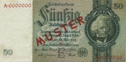 50 Reichsmark Spécimen ALEMANIA  1933 P.182as EBC