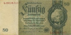 50 Reichsmark GERMANIA  1933 P.182b BB