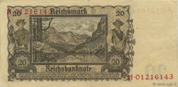 20 Reichsmark DEUTSCHLAND  1939 P.185 SS