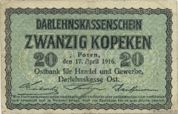 20 Kopeken DEUTSCHLAND Posen 1916 P.R120 SS