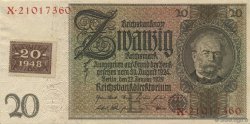 20 Deutsche Mark ALLEMAGNE RÉPUBLIQUE DÉMOCRATIQUE  1948 P.05a