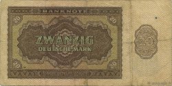 20 Deutsche Mark GERMAN DEMOCRATIC REPUBLIC  1948 P.13b F+