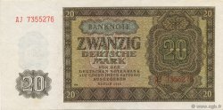 20 Deutsche Mark GERMAN DEMOCRATIC REPUBLIC  1948 P.13b AU+