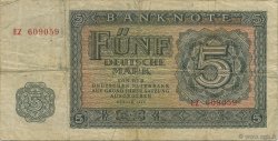 5 Deutsche Mark ALLEMAGNE RÉPUBLIQUE DÉMOCRATIQUE  1955 P.17 TB
