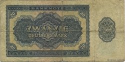 20 Deutsche Mark REPUBBLICA DEMOCRATICA TEDESCA  1955 P.19a q.MB