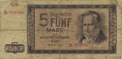 5 Mark GERMAN DEMOCRATIC REPUBLIC  1964 P.22r F