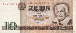 10 Mark GERMAN DEMOCRATIC REPUBLIC  1971 P.28a UNC-