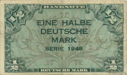 1/2 Deutsche Mark GERMAN FEDERAL REPUBLIC  1948 P.01a SS