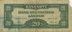 20 Deutsche Mark GERMAN FEDERAL REPUBLIC  1949 P.17a S
