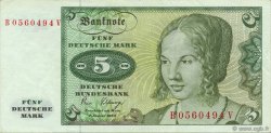 5 Deutsche Mark GERMAN FEDERAL REPUBLIC  1980 P.30b EBC