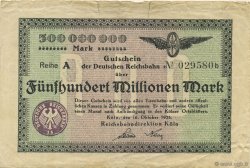 500 Millions Mark GERMANY  1923 PS.1289