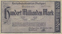 100 Milliards Mark GERMANY  1923 PS.1377 VF