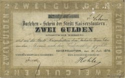 2 Gulden DEUTSCHLAND Kaiserslautern 1870 P.-- S