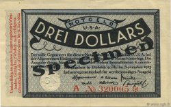 3 Dollars Spécimen DEUTSCHLAND Biebrich 1923 Mul.0420s fST+