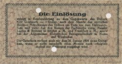 2 Goldmark GERMANIA Hochst 1923 Mul.2525.4b q.FDC