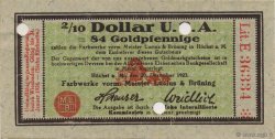 2/10 Dollar GERMANIA Hochst 1923 Mul.2525.14