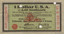 1 Dollar DEUTSCHLAND Hochst 1923 Mul.2525.15 VZ+