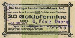 20 Goldpfennige ALEMANIA Danzig 1923 Mul.-- SC+