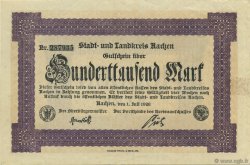 100000 Mark GERMANIA Aachen - Aix-La-Chapelle 1923  q.SPL