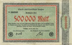 500000 Mark DEUTSCHLAND Aachen - Aix-La-Chapelle 1923  fVZ