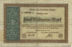 5 Millions Mark DEUTSCHLAND Aachen - Aix-La-Chapelle 1923  fS