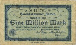 1 Million Mark ALLEMAGNE Aachen - Aix-La-Chapelle 1923  TB+