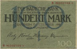 100 Mark DEUTSCHLAND Mannheim 1918 PS.0907 S