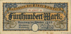 500 Mark GERMANY Bamberg 1922  VF