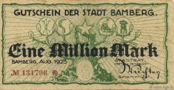 1 Million Mark DEUTSCHLAND Bamberg 1923  SS