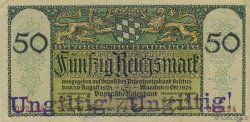 50 Reichsmark Annulé GERMANIA Munich 1924 PS.0941 SPL