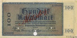 100 Reichsmark Spécimen GERMANY Munich 1924 PS.0942s XF+