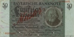 50 Reichsmark Spécimen GERMANY Munich 1925 PS.0943s VF+