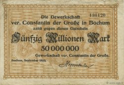 50 Millions Mark GERMANY Bochum 1923  F+