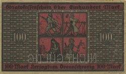 100 Mark ALLEMAGNE Braunschweig 1918  TTB