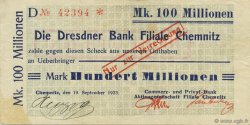 100 Millions Mark DEUTSCHLAND Chemnitz 1923  SS