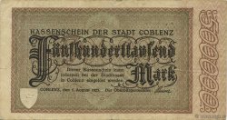 500000 Mark GERMANY Coblenz 1923 