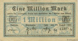 1 Million Mark GERMANY Cochem-Simmern-Zell 1923  VF