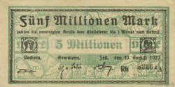 5 Millions Mark GERMANIA Cochem-Simmern-Zell 1923 