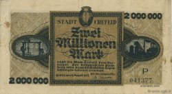2 Millions Mark GERMANY Crefeld 1923 