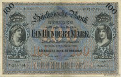 100 Mark ALEMANIA Dresden 1911 PS.0952b MBC