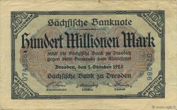 100 Millions Mark GERMANY Dresden 1923 PS.0965 VF