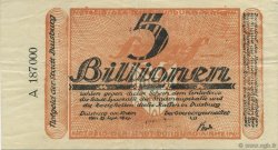 5 Billions Mark GERMANY Duisburg 1923  VF+