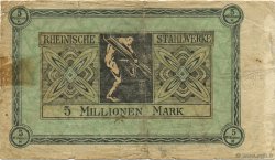 5 Millions Mark ALLEMAGNE Duisburg-Meiderich 1923  B