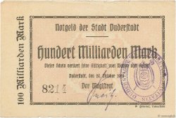 100 Milliards Mark GERMANY Duderstadt 1923 