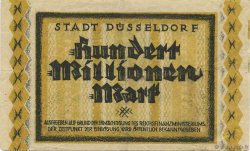 100 Millions Mark GERMANY Düsseldorf 1923  VF+