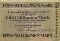 5 Millions Mark GERMANY Düsseldorf 1923  VF+