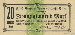 20000 Mark DEUTSCHLAND Essen 1923  VZ